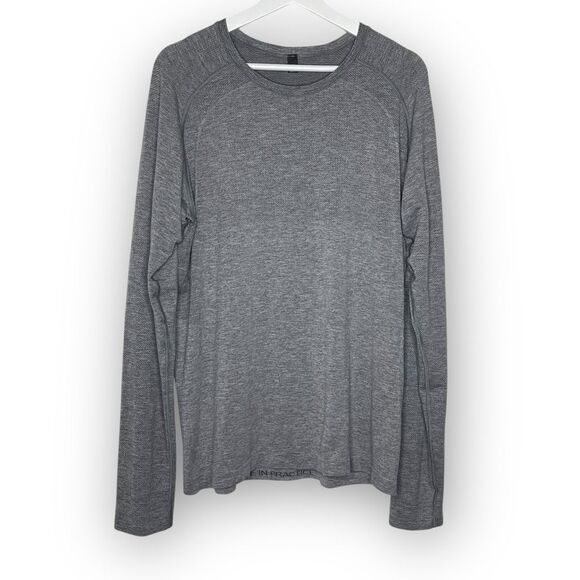 Lululemon Vent Tech Long Sleeve Shirt Gray Performance Mystic Yacht Men’s Large - Picture 1 of 10